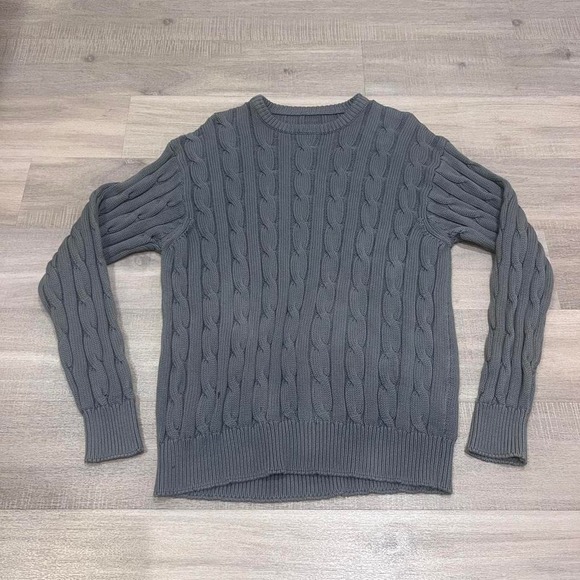Other - Grey‎ 3d cable knit sweater men's size Medium